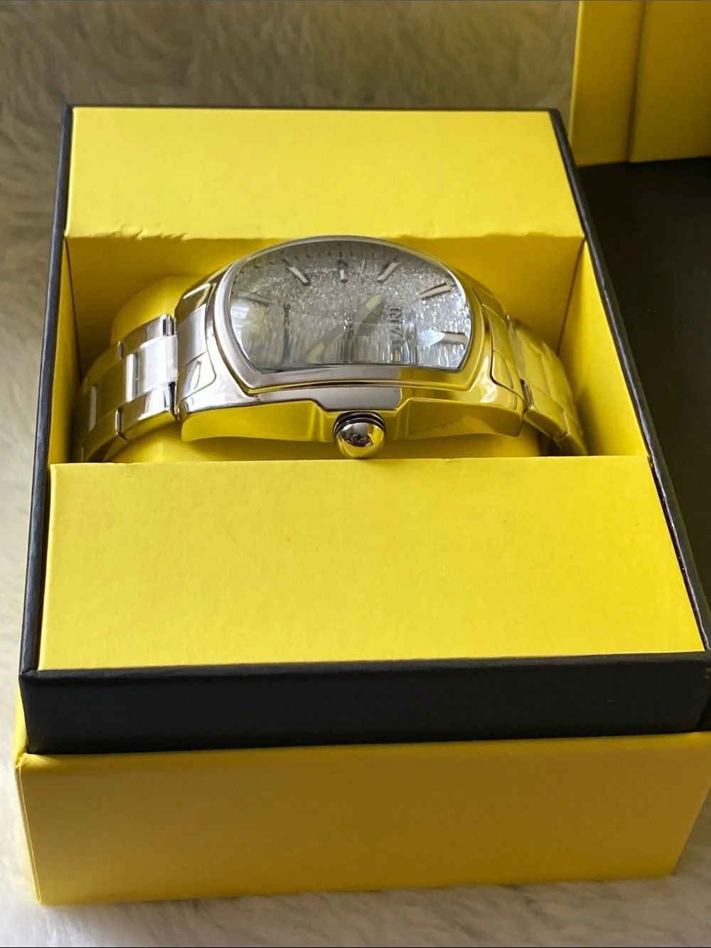 Invicta Men's Silver Glitter Dial Stainless Steel Watch